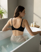 Cuddlecot Zed Black Cotton T-Shirt Bra | Soft Wire-Free Everyday Bra for Women