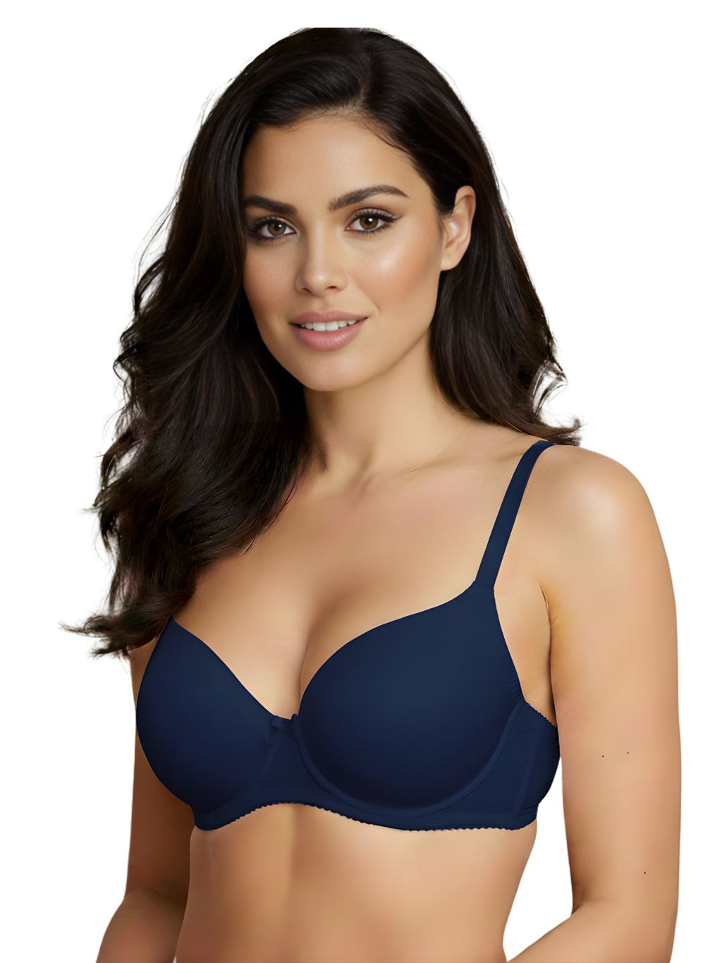 Cuddlecot Midnight Blue Cotton T-Shirt Bra | Soft Wire-Free Everyday Bra for Women