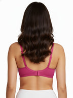 Cuddlecot Dusky Magenta Cotton T-Shirt Bra | Soft Wire-Free Everyday Bra for Women