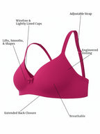 Saforia Cuddlecot Modal Wirefree Padded Tshirt Bra - Dusky Majenta