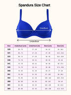Saforia Spandura Microfibre Padded Bra - Royal Blue