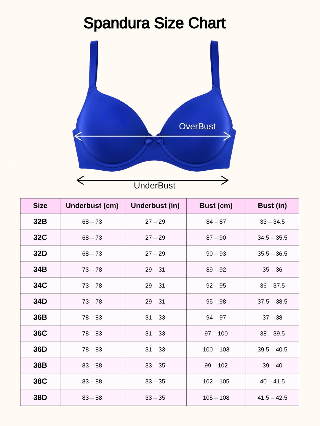 Saforia Spandura Microfibre Padded Bra - Royal Blue
