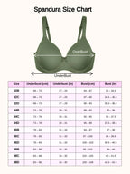 Saforia Spandura Microfibre Padded Bra - Military Green