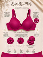Saforia Spandura Microfibre Padded Bra - Majenta