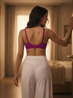Saforia Spandura Microfibre Padded Bra - Majenta